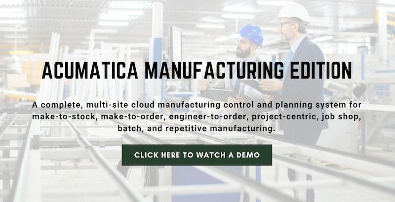 Acumatica Manufacturing Demo